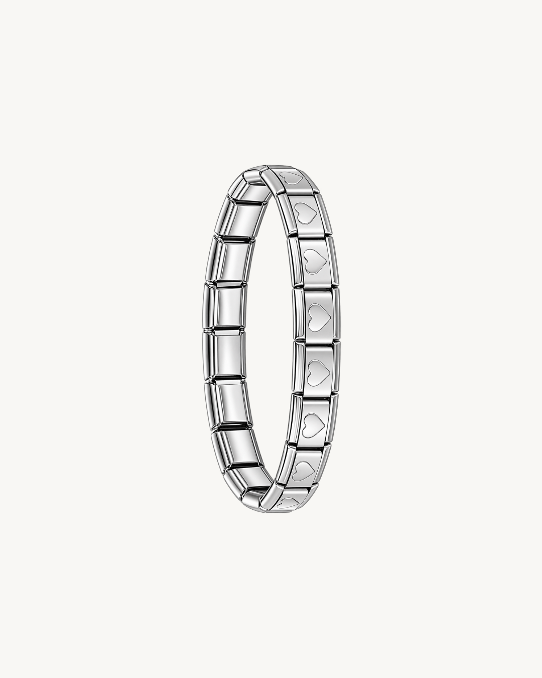 Bracelet Italien Argenté Cœurs