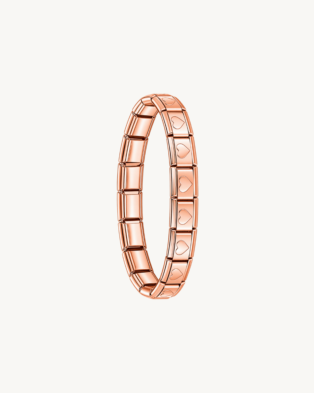 Bracelet Italien Rose Gold Cœurs