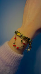 Charm Italien N°1 Lueur de Jade | Pierre Verte & Doré – Charmy Paris