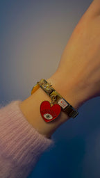 Charm N°2 – Cœur rouge avec œil protecteur – Collection Amour Écarlate | Charmy Paris