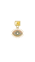 Charm N°5 – Œil Protecteur & Pierres Blanches – Collection Douce Aura | Charmy Paris
