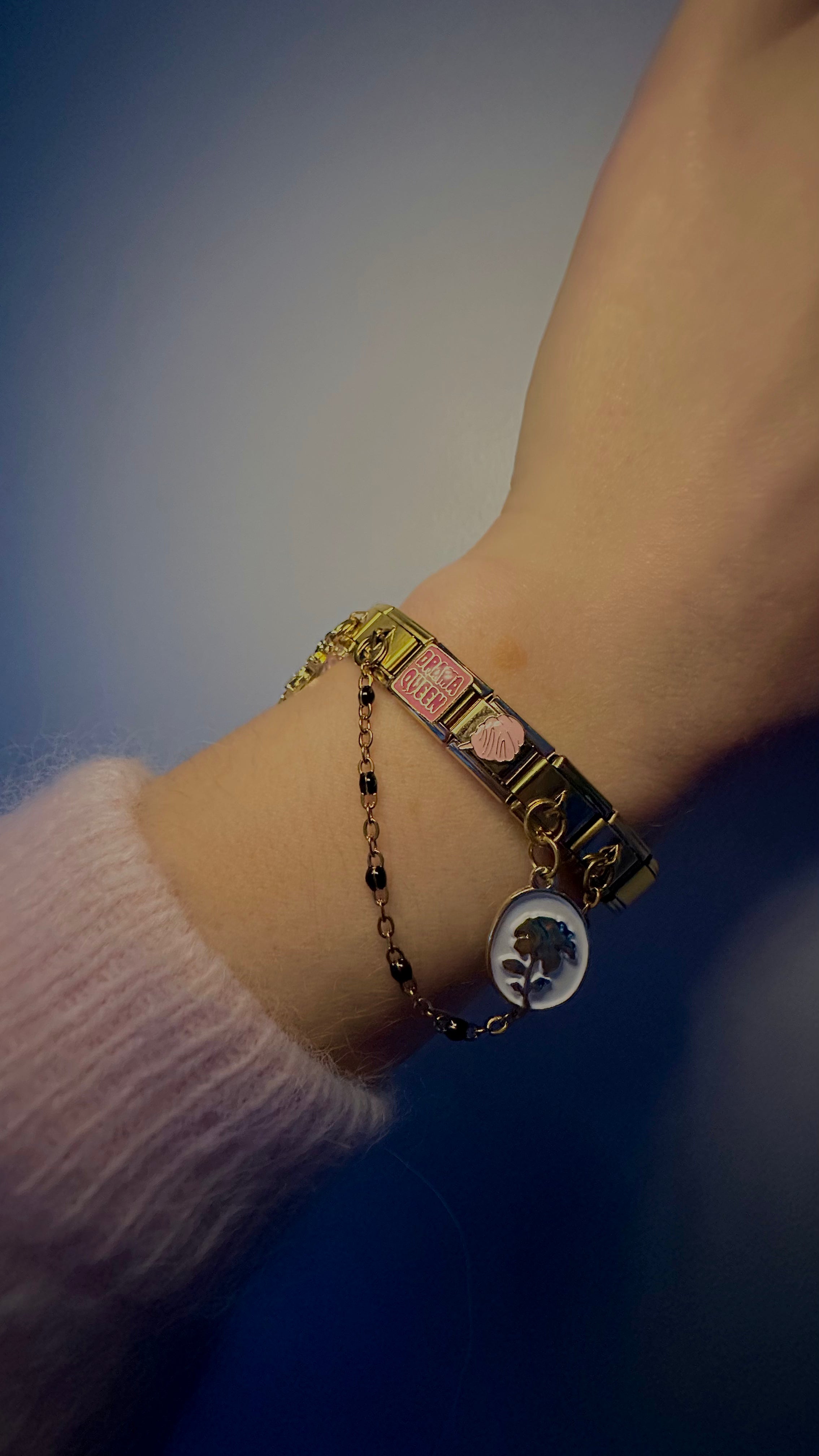 charm-italien-camee-rose-bracelet