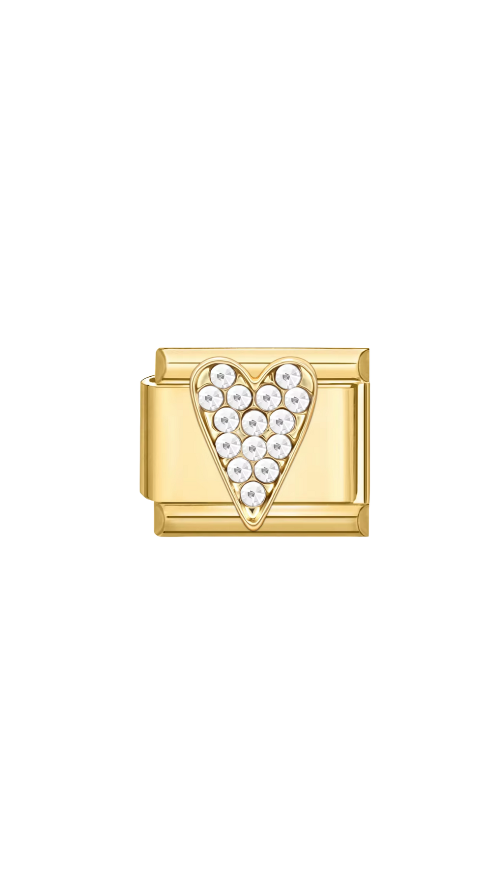 Cœur Strass Doré