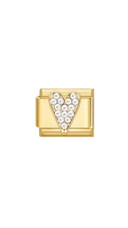 Cœur Strass Doré