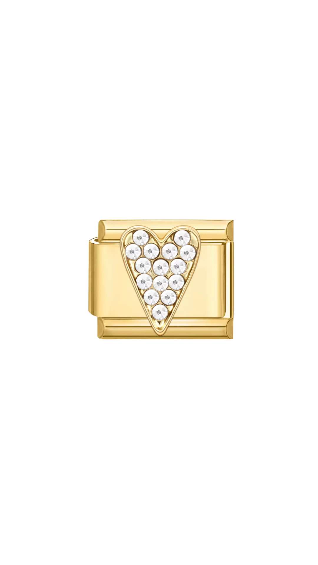 Cœur Strass Doré