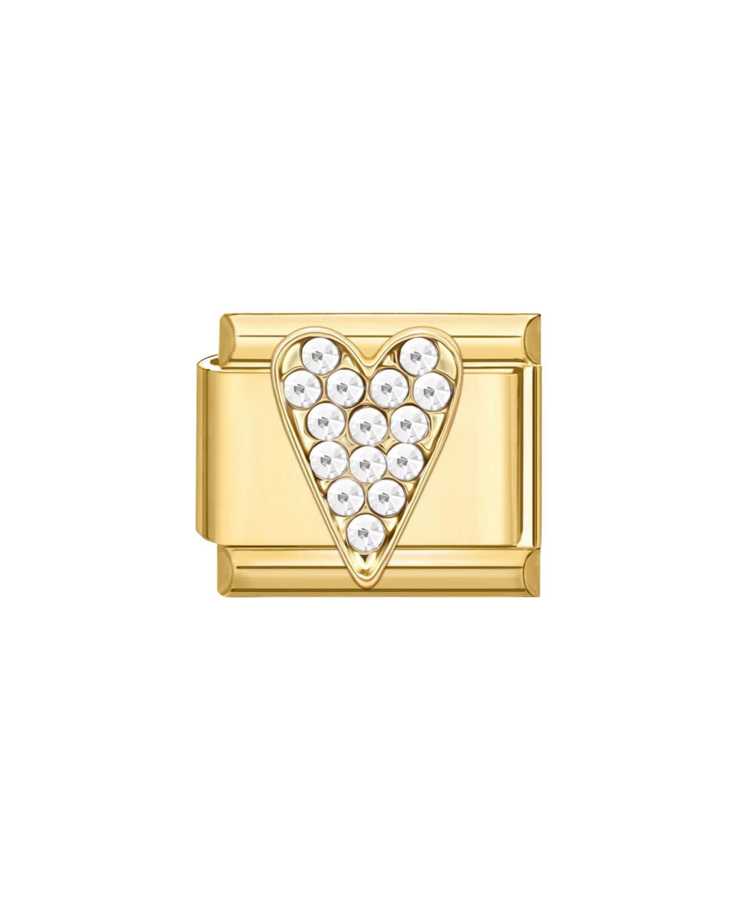 Cœur Strass Doré
