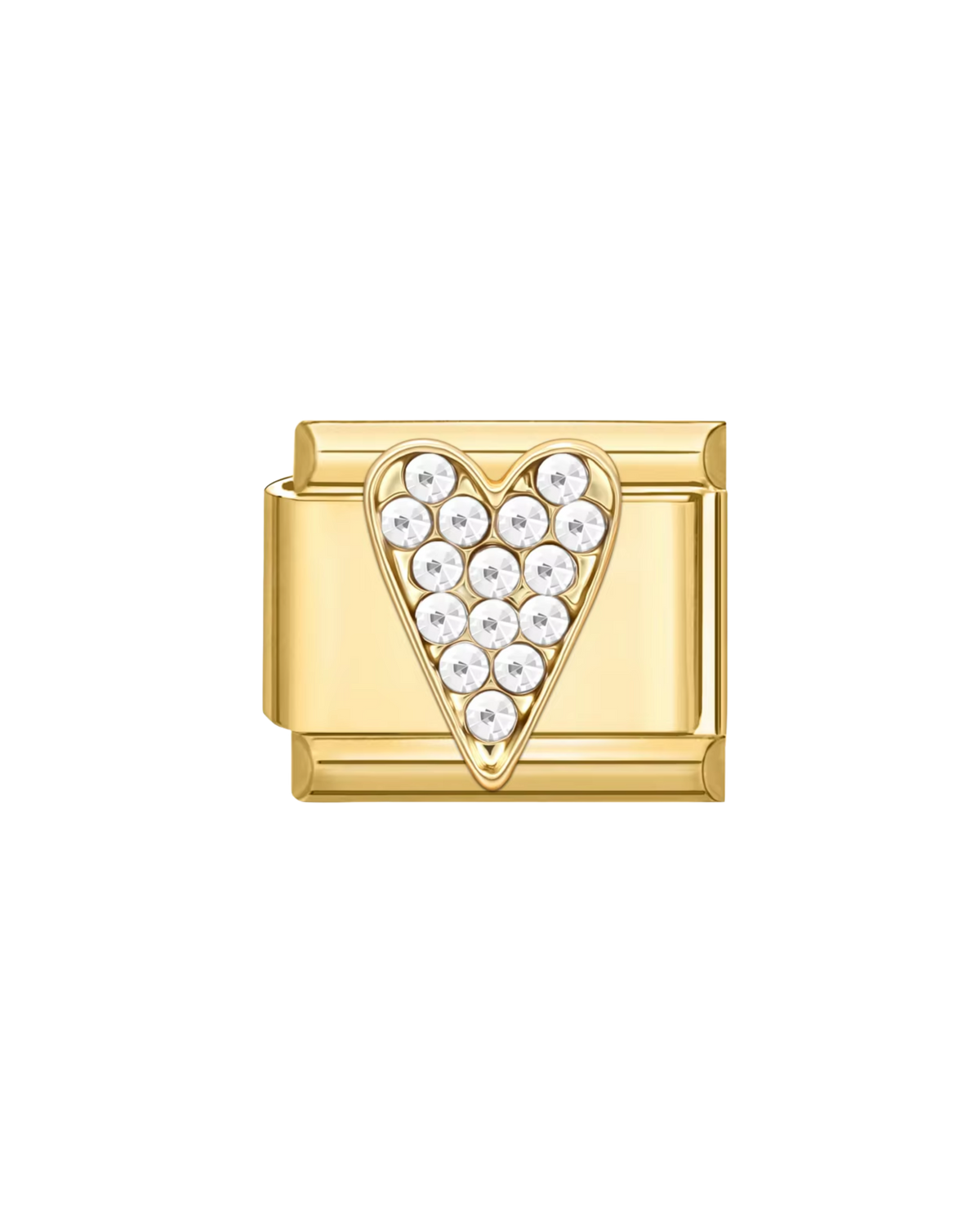 Cœur Strass Doré