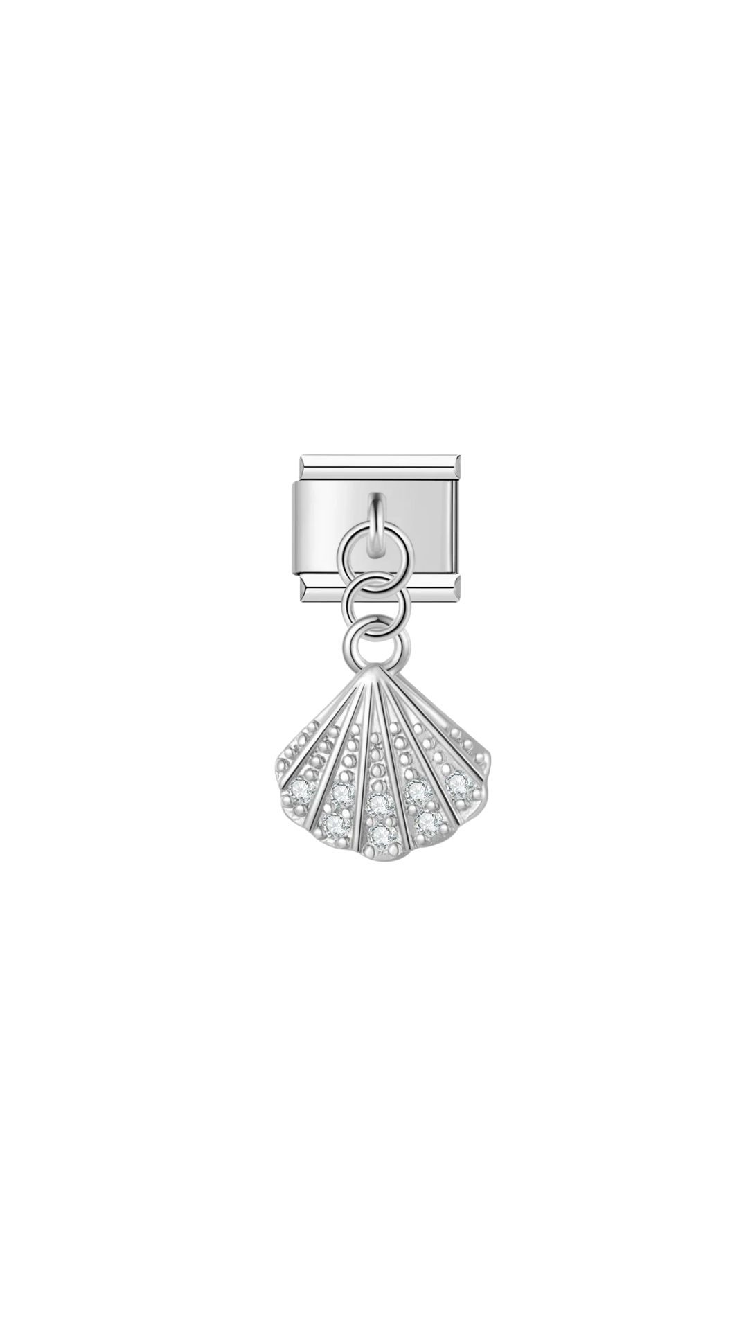 Coquillage Strass Argenté