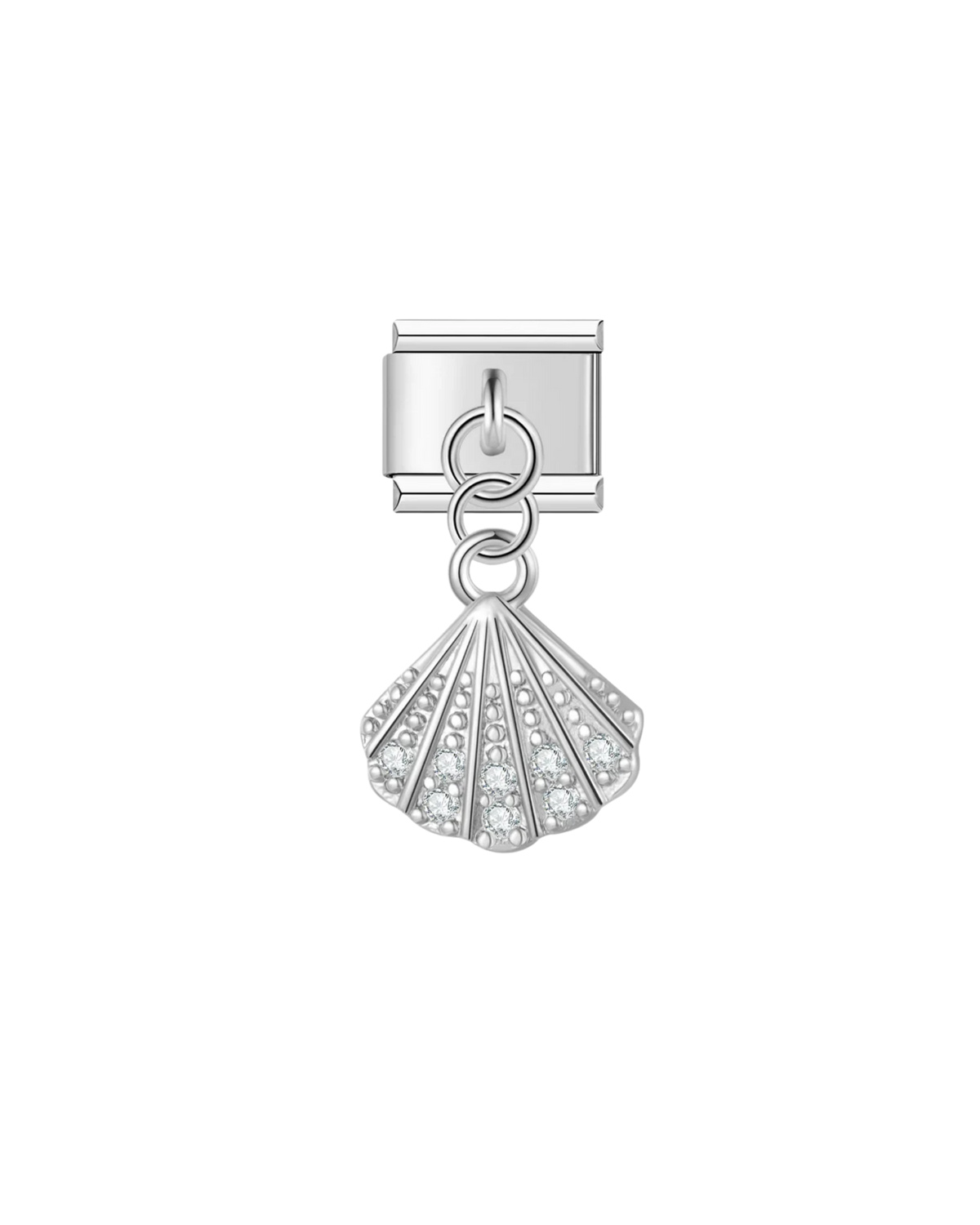 Coquillage Strass Argenté