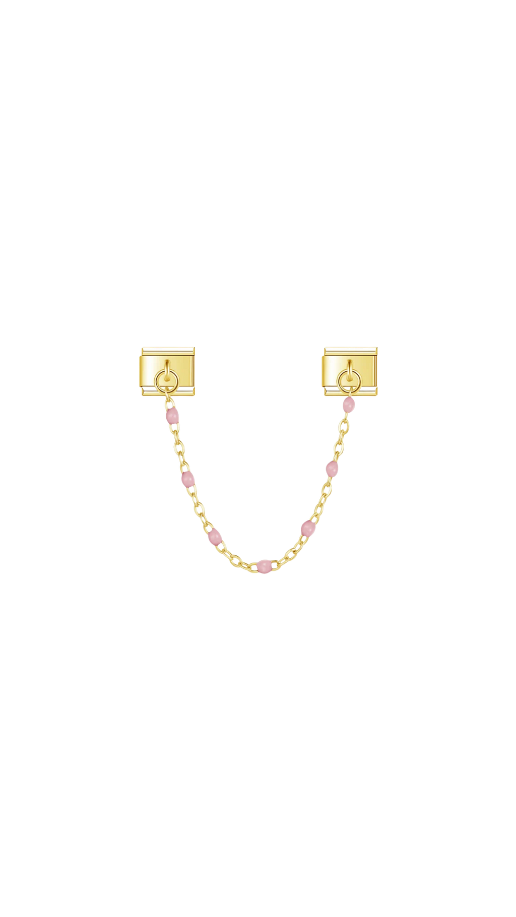 Chaîne Dorée & Perles Roses