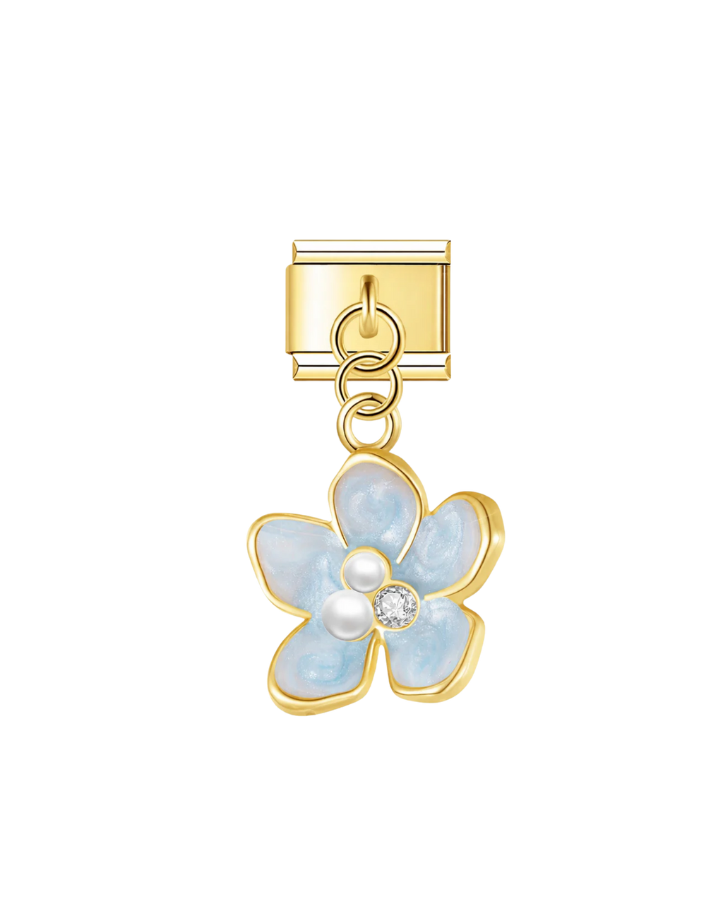 Fleur Nacrée Bleue