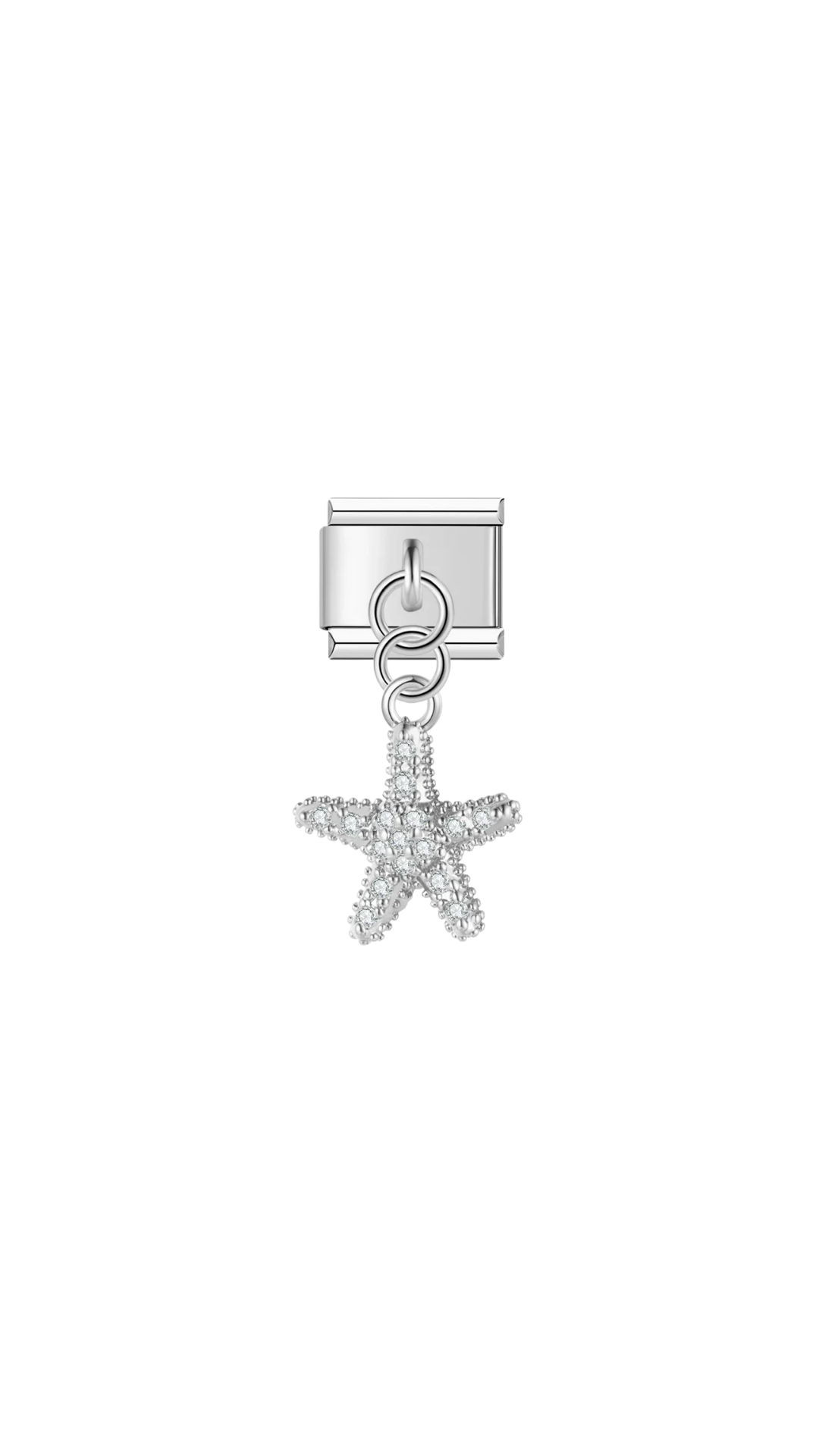 Étoile de Mer Strass Argentée