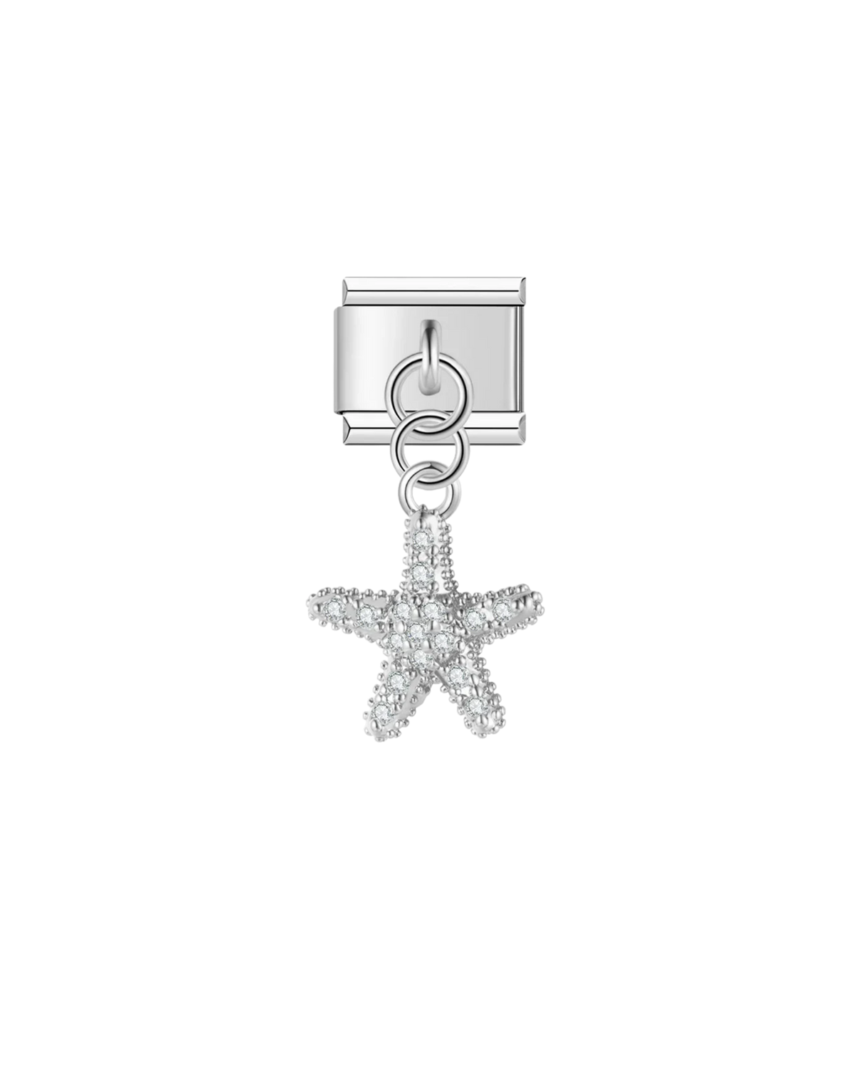 Étoile de Mer Strass Argentée