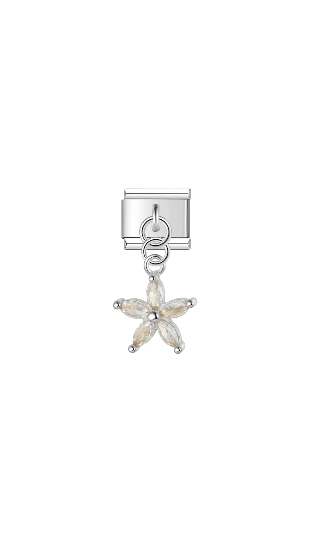 Fleur Brillante Argentée
