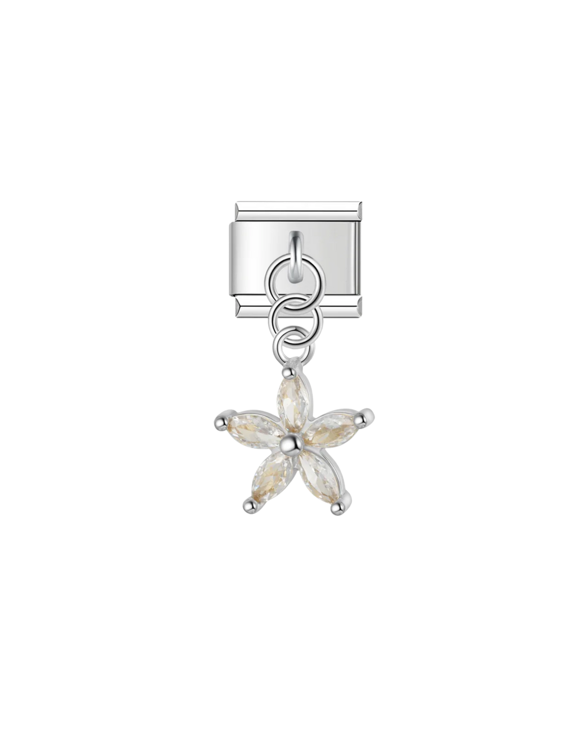 Fleur Brillante Argentée