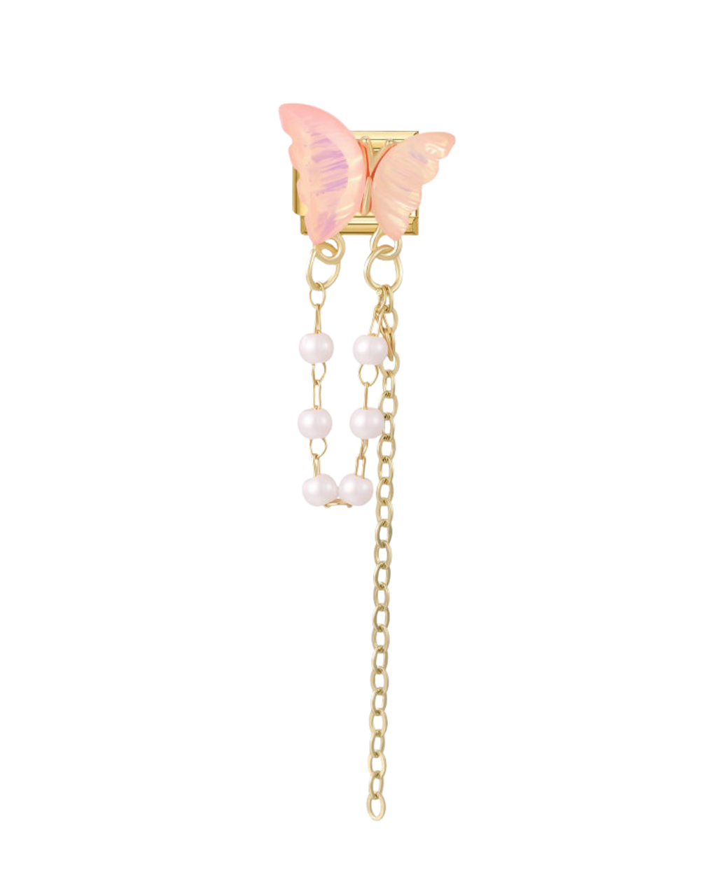 Papillon Rose avec Chaîne
